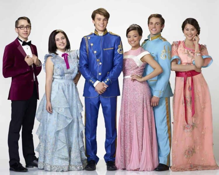 DESCENDANTS - Disney Channel's original movie "Descendants" stars Zachary Gibson as Doug, Brenna D'Amico as Jane, Mitchell Hope as Ben, Sarah Jeffery as Audrey, Jedidiah Goodacre as Chad and Dianne Doan as Lonnie. (Disney Channel/Bob D'Amico)