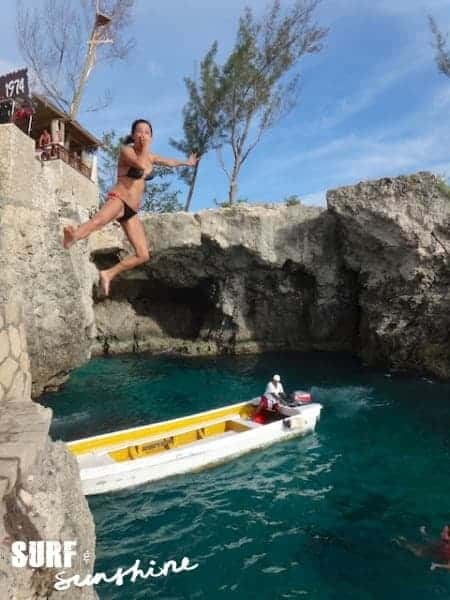Cliff Jumping at Rick's Cafe in Negril Jamaica