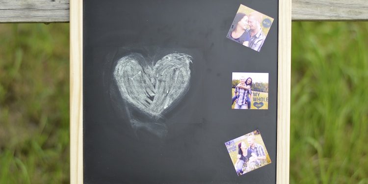 DIY Chalkboard Wedding Prop