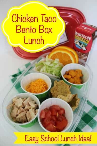 Chicken Taco Bento Box Lunch Idea