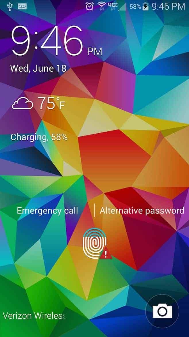 Samsung Galaxy S5 Fingerprint Scanner