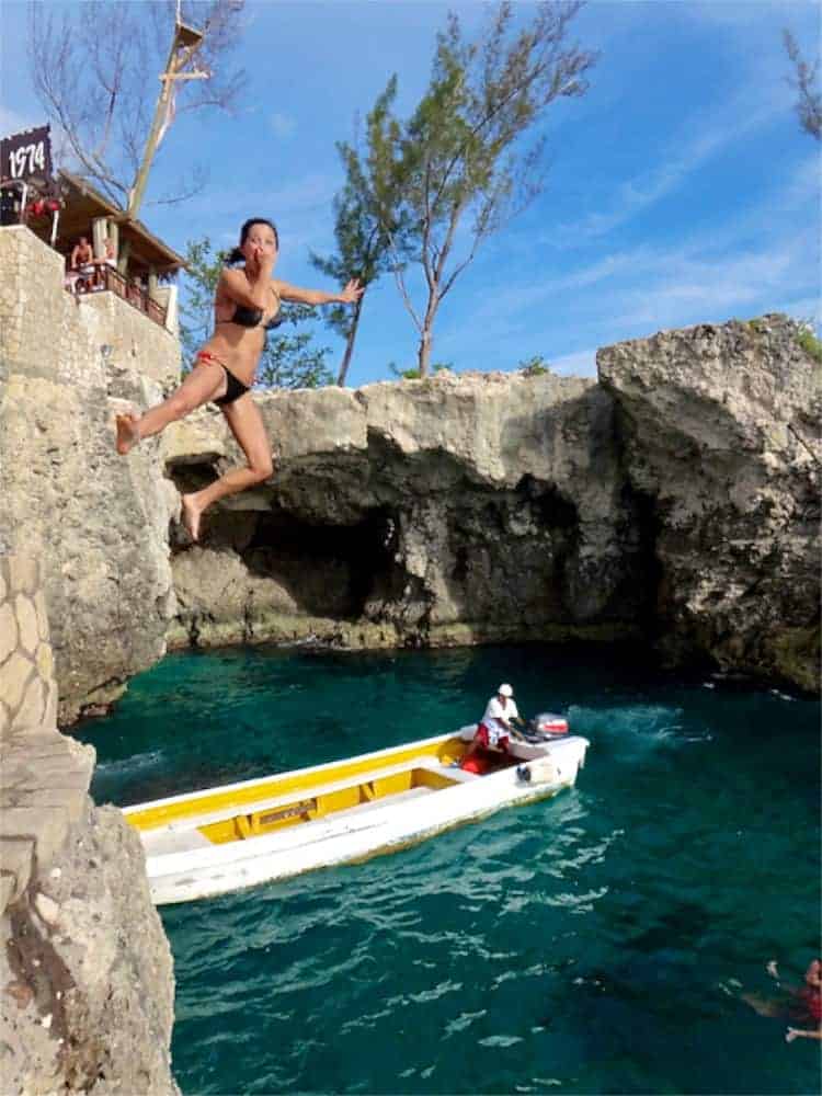 cliff diving at ricks cafe