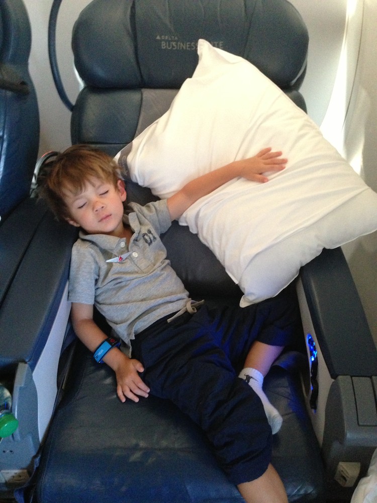 sleeping in delta business class