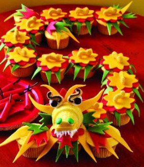 Hello Chinese New Year: How to Make Year Of The Dragon Cupcakes