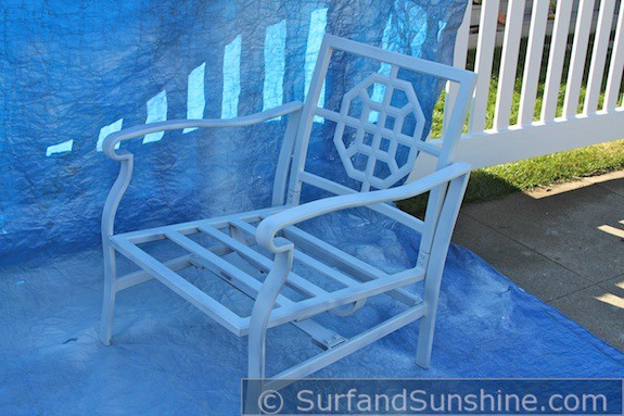 DIY Patio Furniture Makeover Instructions Photos DIY Outdoor Patio Furniture Makeover: From Ugly to Beach Chic in a Day!