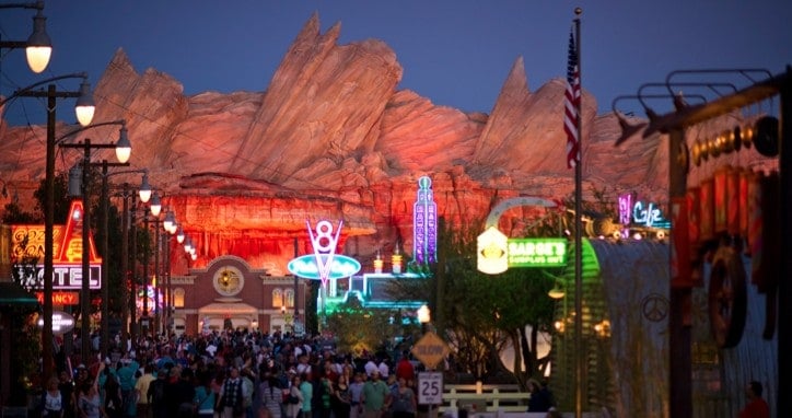 Disney Cars Land Ornament Valley at Dusk