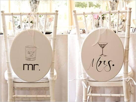 Mr. and Mrs. Wedding Chair Ideas