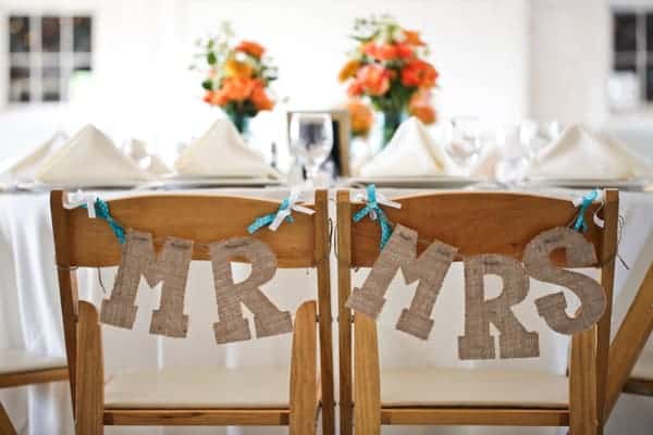 15 Mr. and Mrs. Wedding Chair Sign Ideas Mr. and Mrs. Wedding Chair Ideas