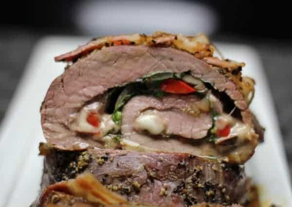 Red and White Wine Pairing Recipes: Grilled Stuffed Flank Steak and Bacon Wrapped Shrimp