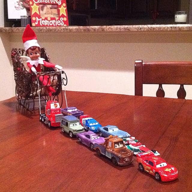 elf on the shelf and cars