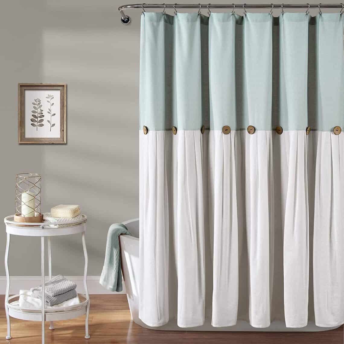 lux beach cottage shower curtain -  - Gorgeous Beach Cottage Bathroom Inspiration