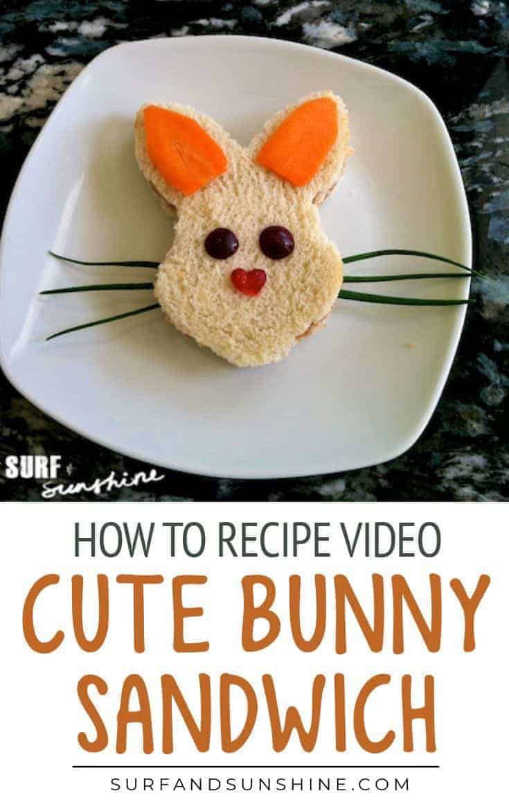 Easter Bunny Rabbit Sandwich pinterest