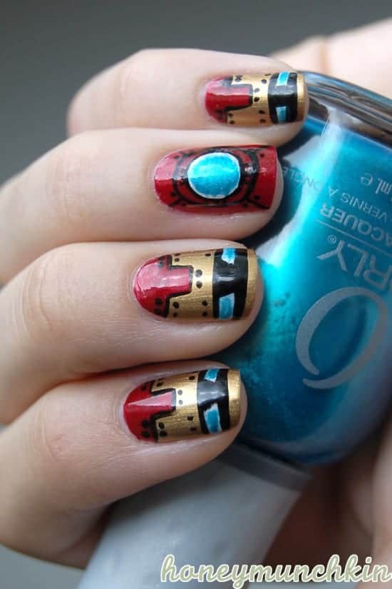 Iron Man Inspired Nails