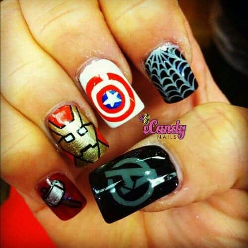 Iron Man Inspired Nails