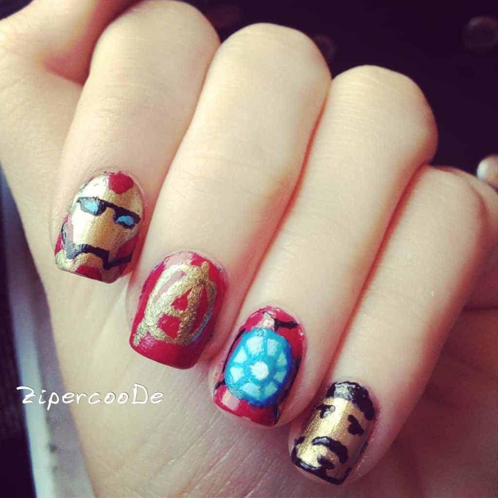 Iron Man Inspired Nails