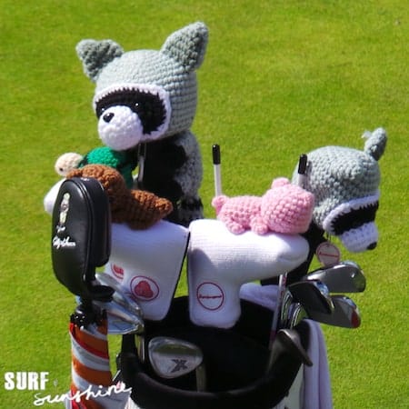 crochet animal golf club covers