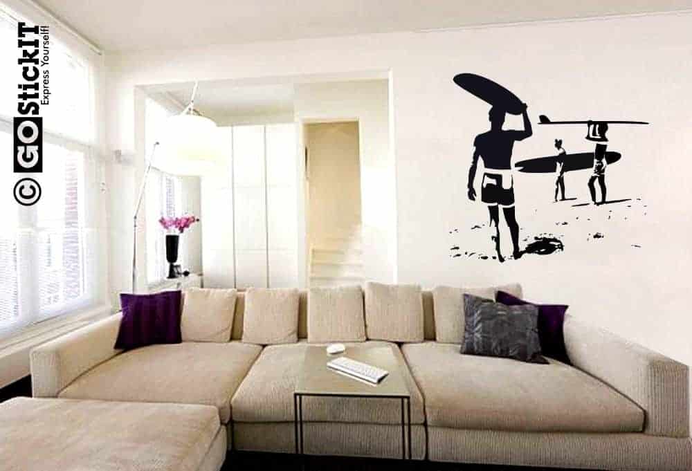 endless summer surf board decor wall decal