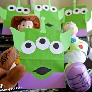 Toy Story Aliens Party Favor Bag template