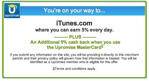 Upromise Cash Back at iTunes