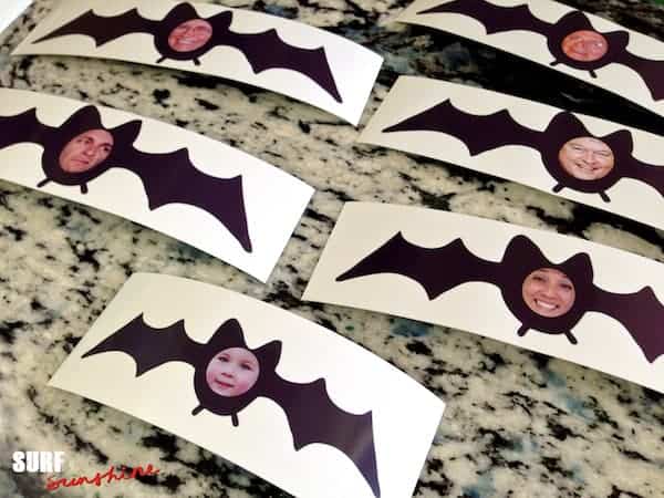 DIY Bat Family Sticker Decorations 3