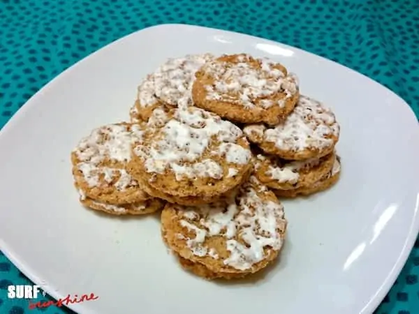 Boring iced oatmeal cookies for Santa