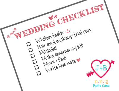 wedding checklist