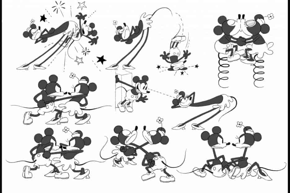 get a horse mickey and minnie model sheet