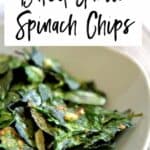 baked garlic spinach chips