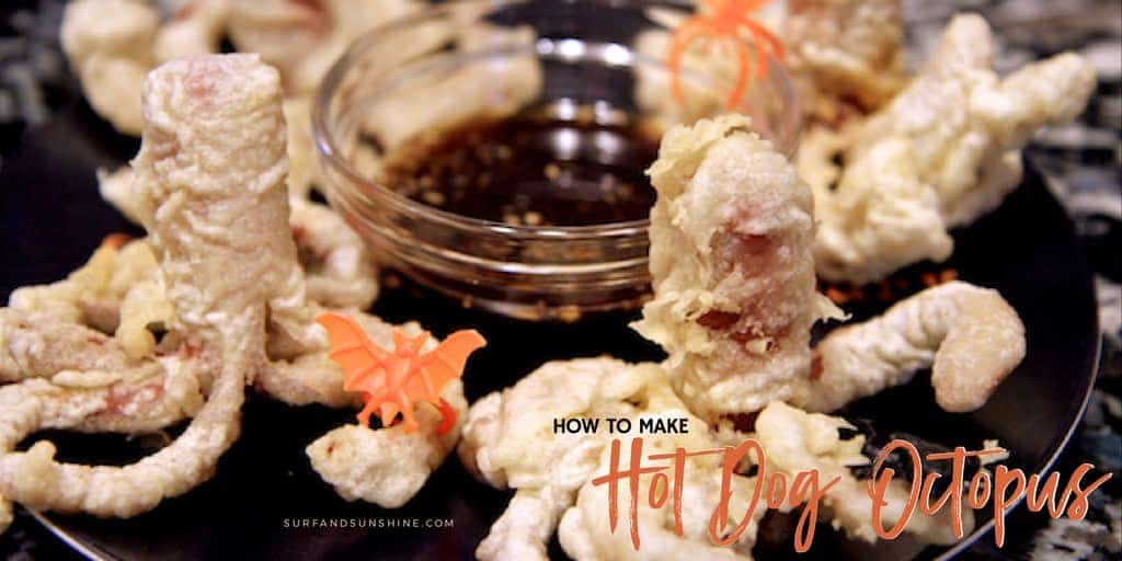 Halloween Tempura Hot Dog Octopus Bites Recipe