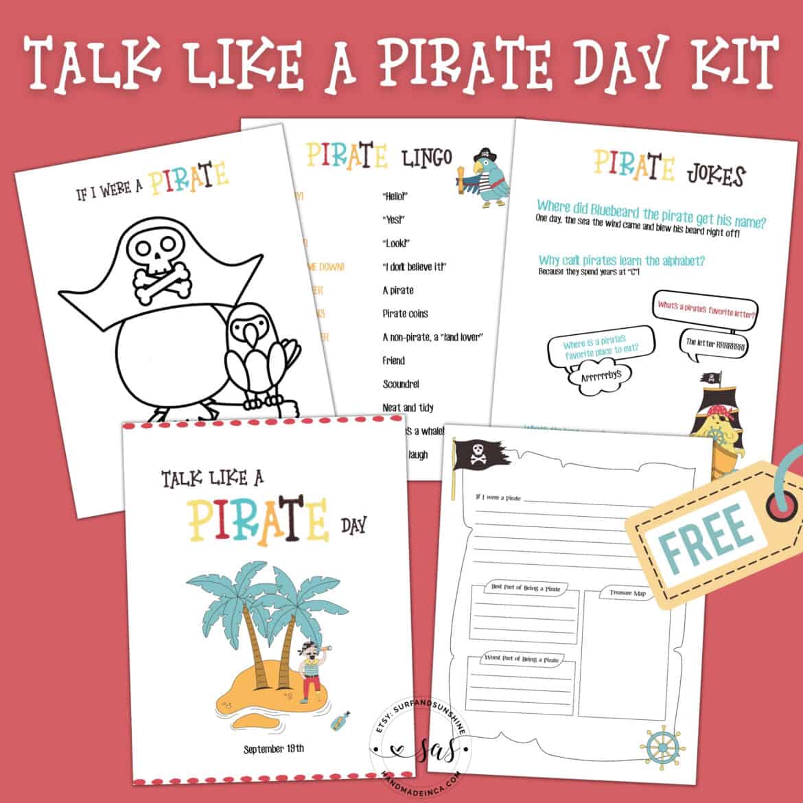 Best Pirate Birthday Party Ideas Talk Like a Pirate Day Printables Free