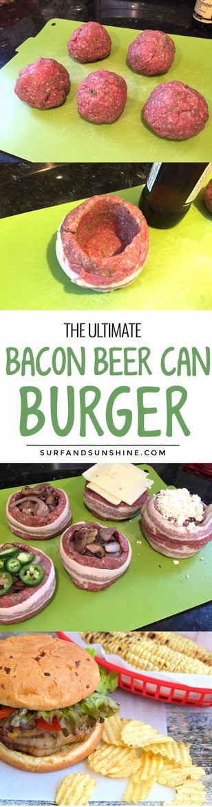 Bacon Beer Can burger recipe