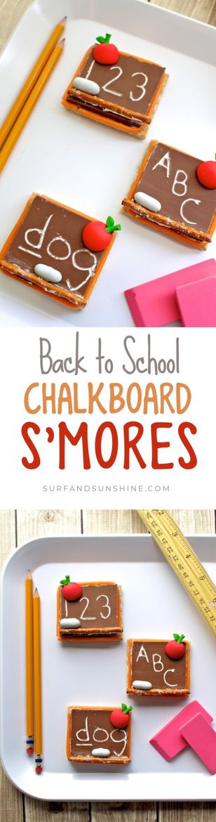 Make Back To School special this year with themed a Chalkboard S\'mores #recipe that everyone will love!