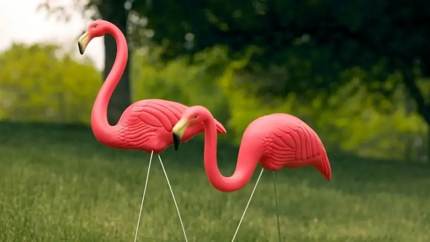 halloween pranks lawn flamingo