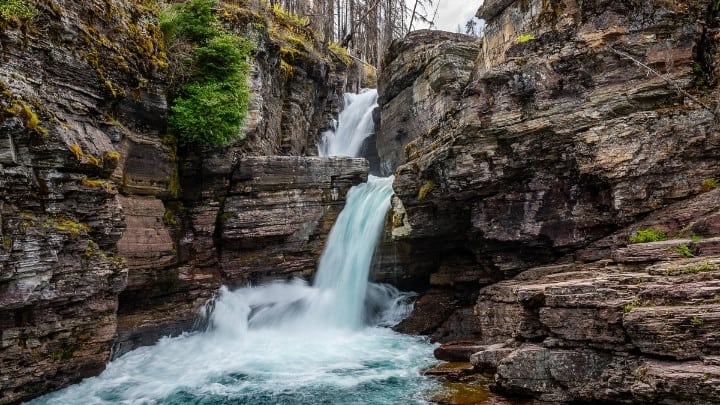 Glacier National Park waterfall