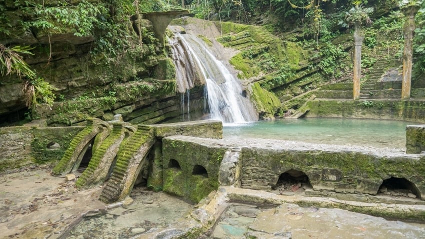 waterfall at Las Pozas, Mexico