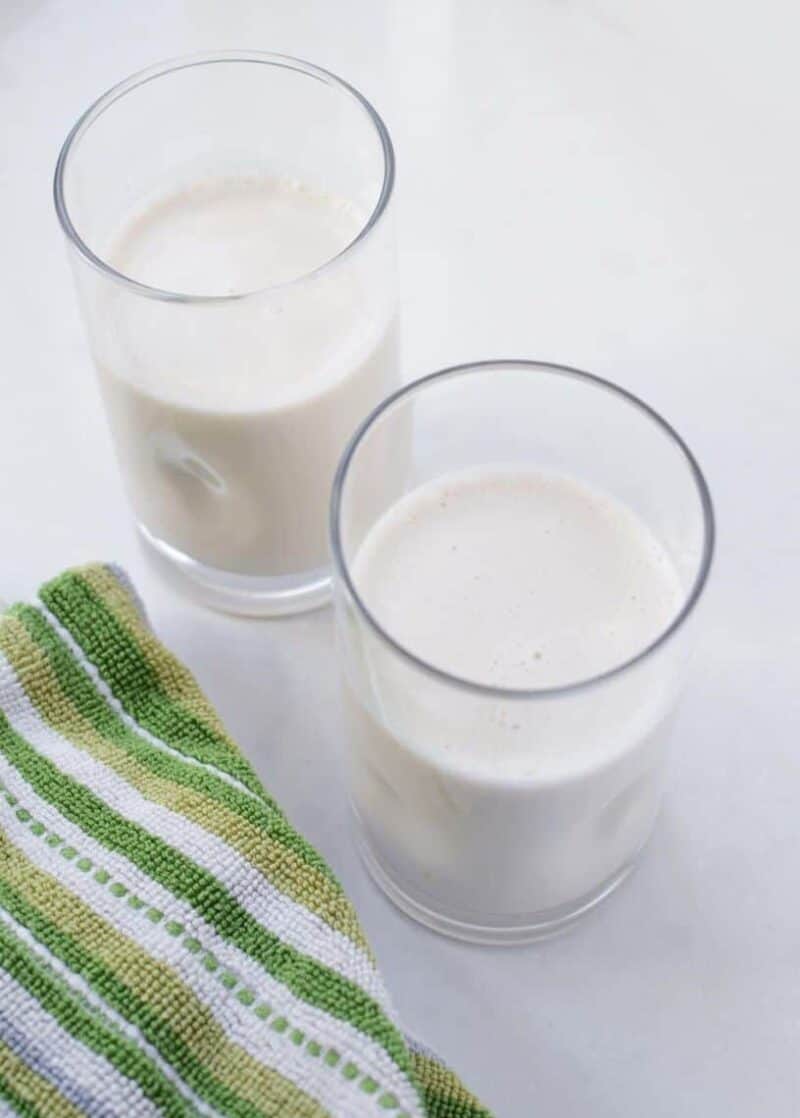 Two Ingredient DIY Homemade Vanilla Almond Milk Recipe