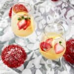 Ginger & Strawberry Whiskey Lemonade Recipe pinterest image