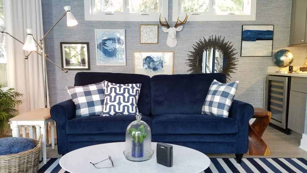 blue living room