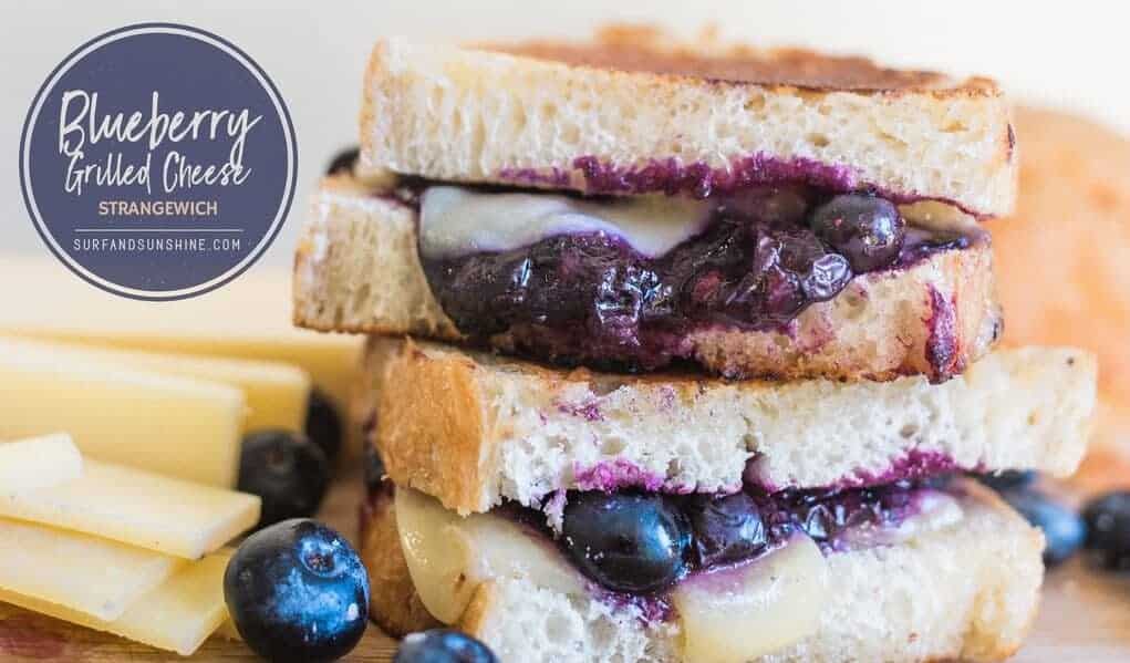 Gruyere Grilled Cheese With Blueberries Recipe