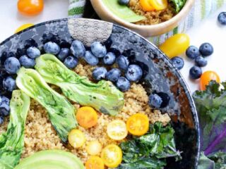 mommy and me quinoa bowl recipe with blueberries