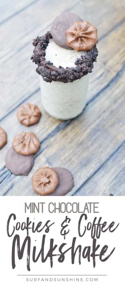 short mint cookies and coffee milkshake recipe pinterest
