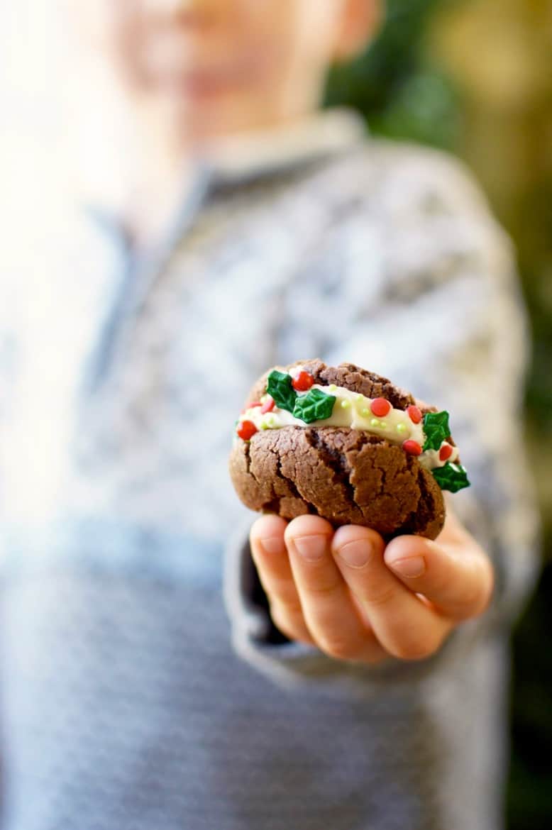 Christmas Chocolate Sandwich Cookies 8