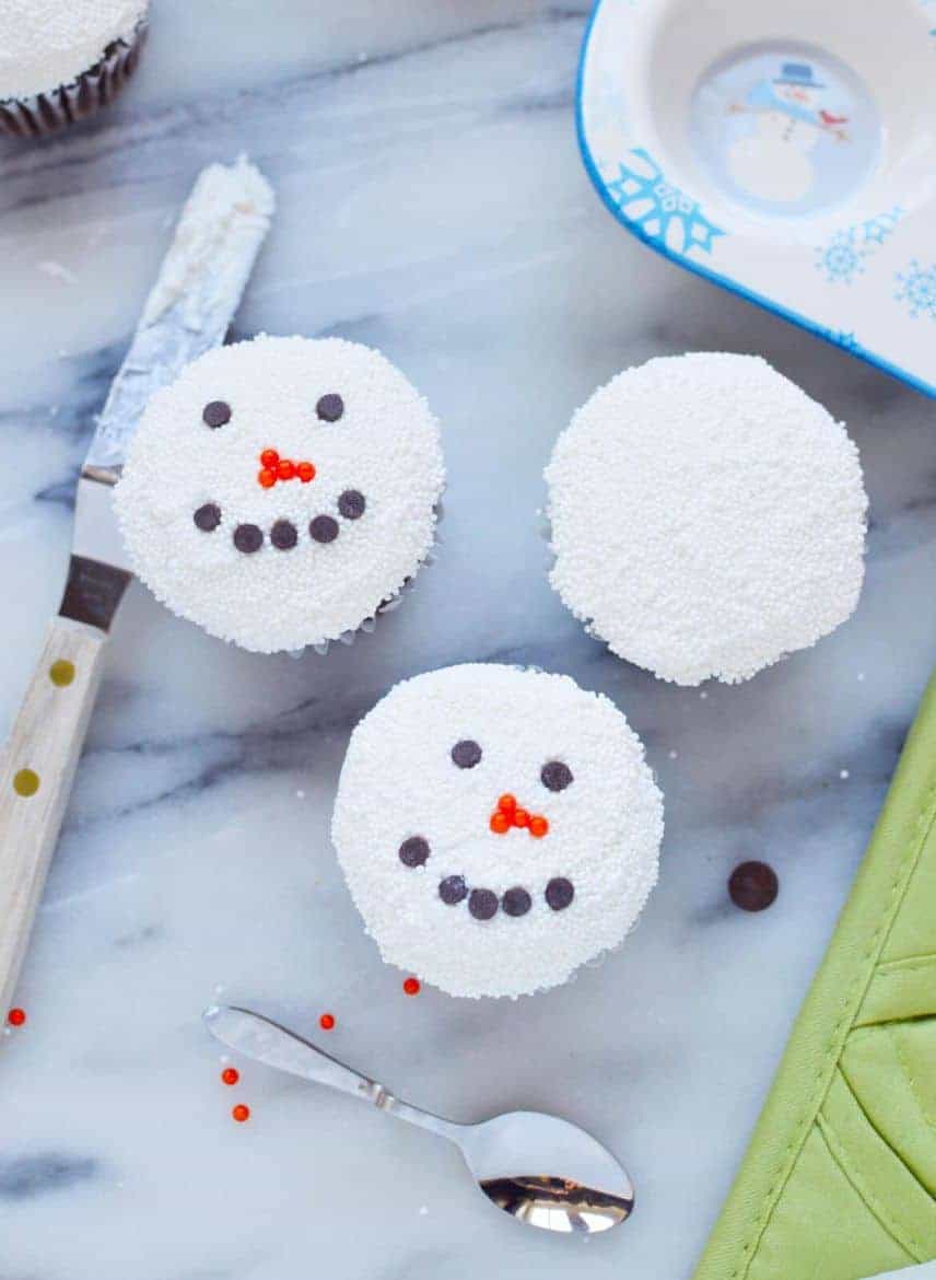 snowman cupcake recipe