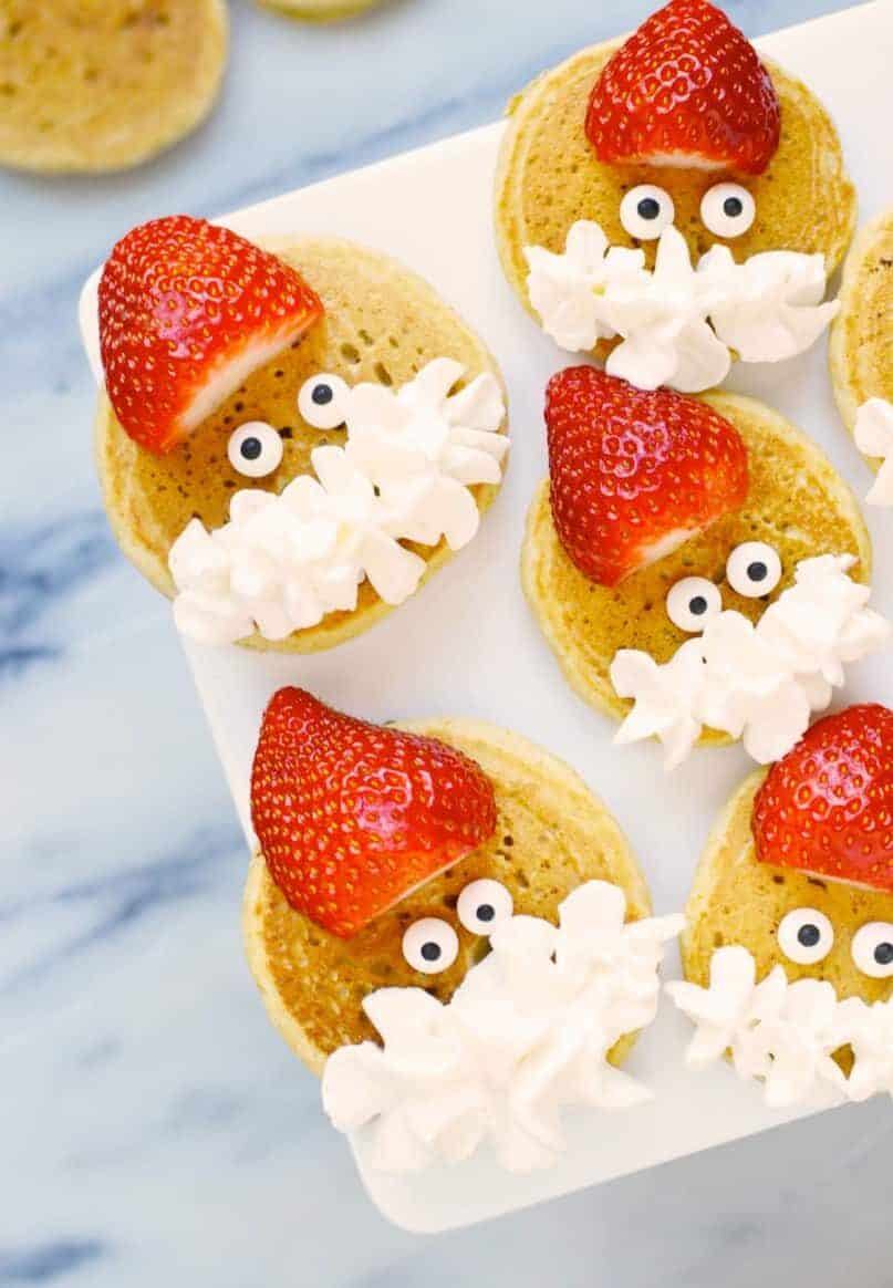 Recipes for Every Occasion bite size santa pancakes recipe