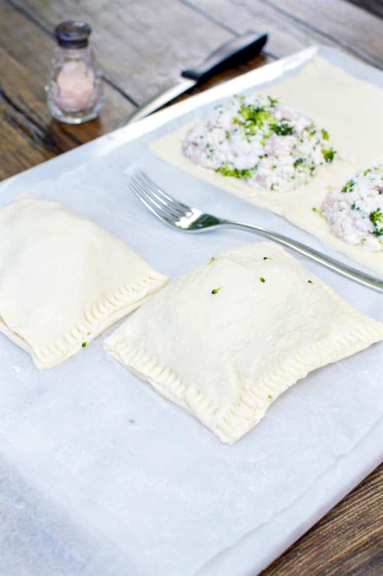 Easy To Make Ham And Ricotta Pastry Puff Pockets Recipe