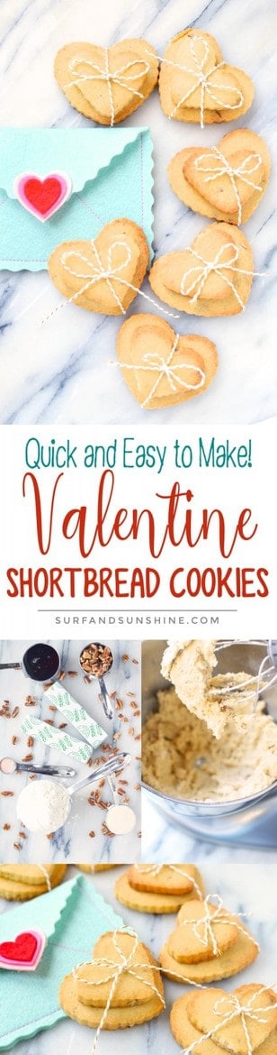 Valentine Pecan Shortbread Cookies Recipe