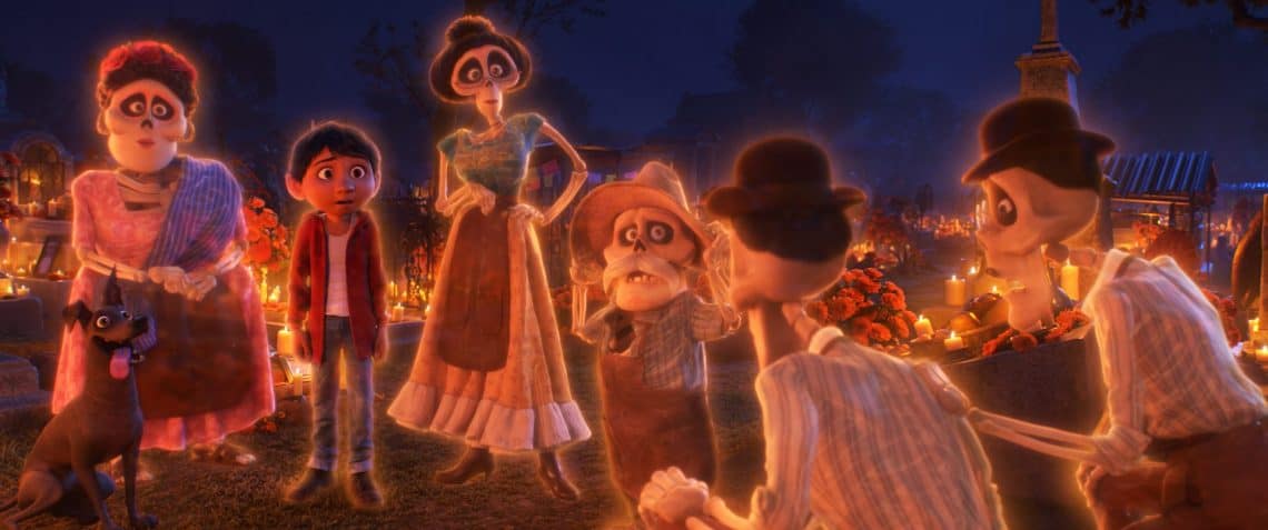 Coco and Day of the Dead ghost from movie coco