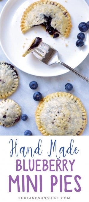 hand made blueberry mini pies recipe PIN - - Hand Made Blueberry Mini Pies Recipe