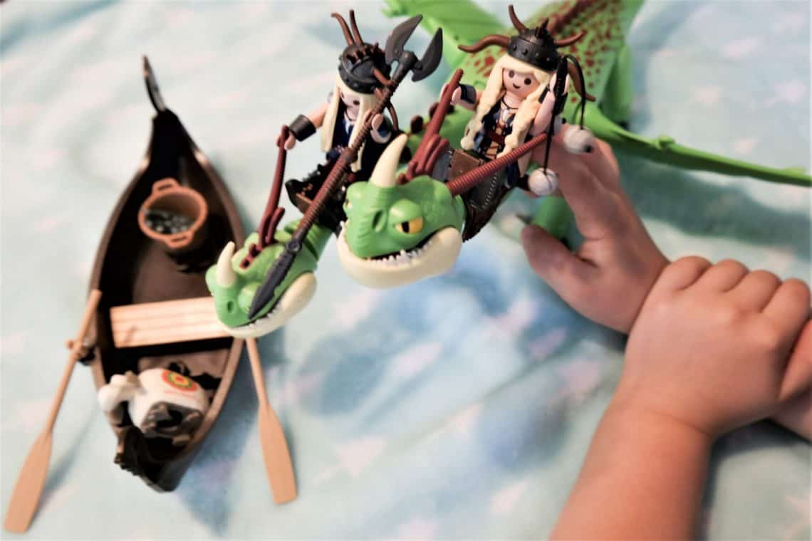 playmobil dreamworks twins dragon