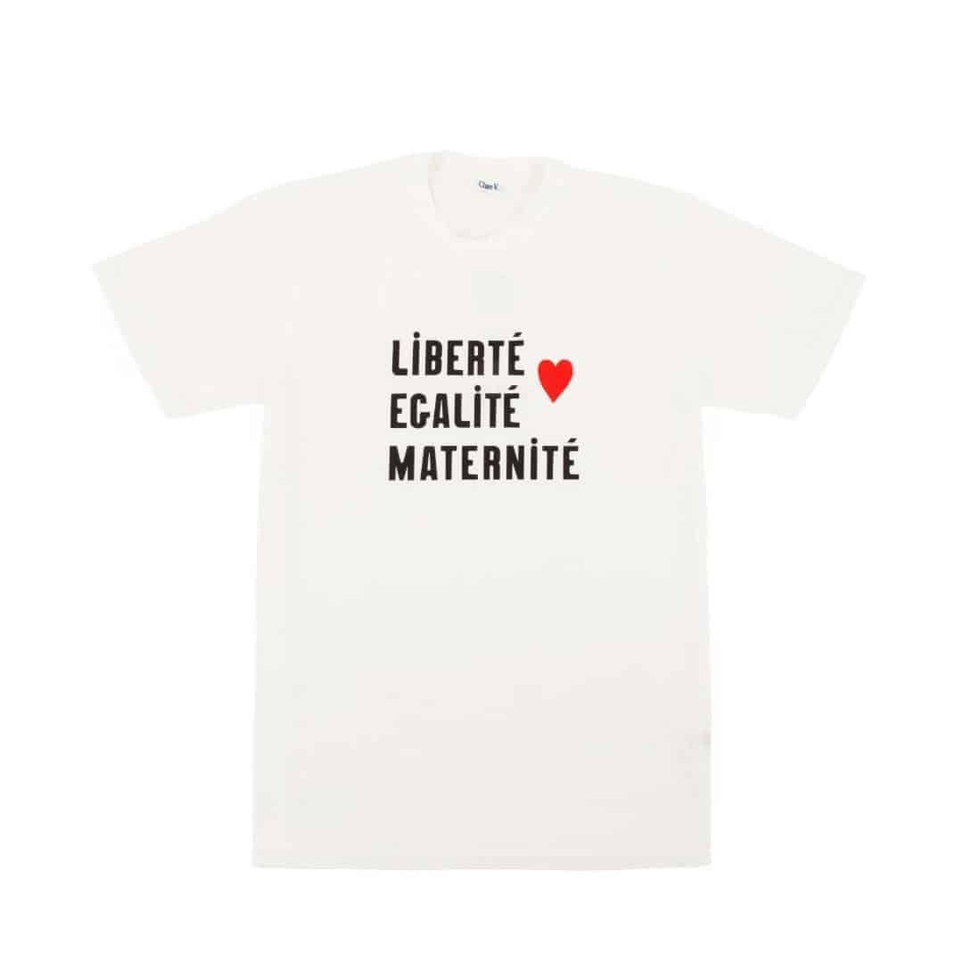 Original Tee White w Black Liberte Egalite Maternite EMC 1 Front eb183875 12ab 4635 bb07 2bb23d7280b4